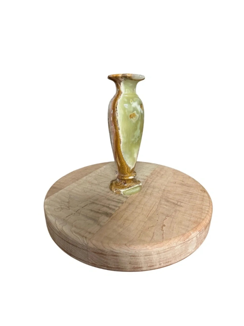 Elegant Polished Banded Stone Vase –Beautifully Crafted